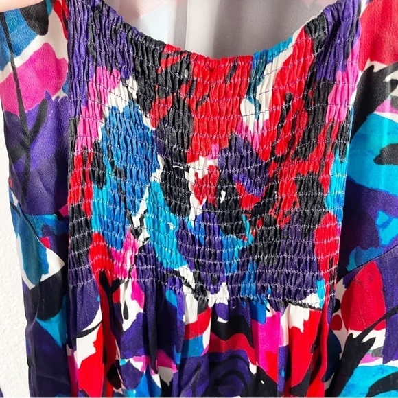 Rotate Birger Christensen Dawn Puff Sleeve Backless Midi Dress in Paint Size 2 - Picture 6 of 10